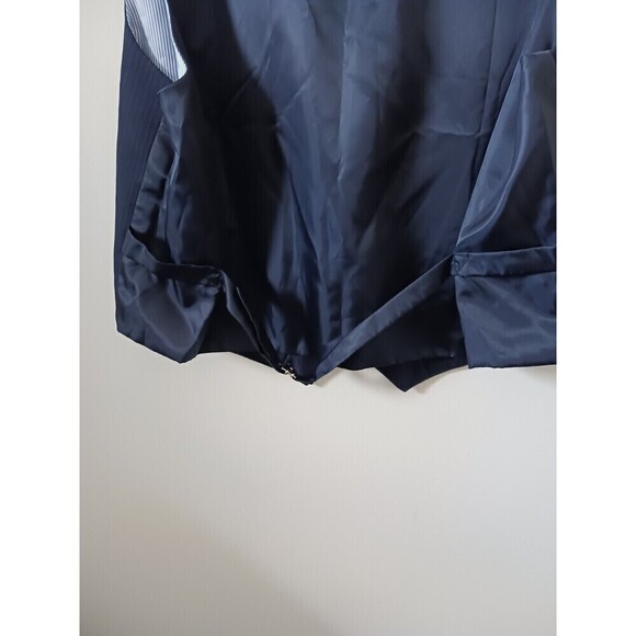 NWT Tommy Hilfiger Hayes Mens 100 % Worsted Wool Suit Vest Button Front Navy XL - Picture 7 of 9
